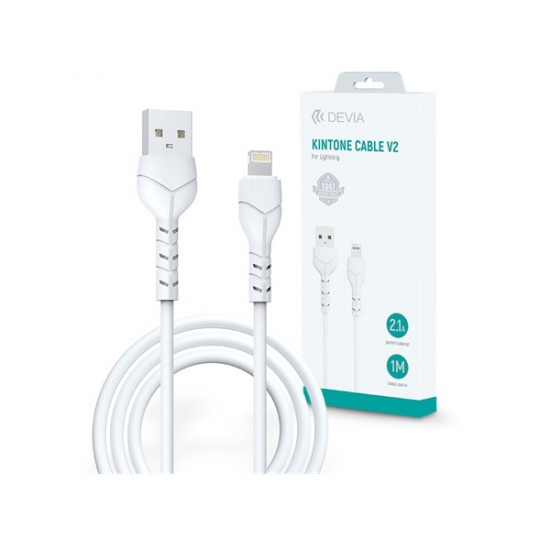 Devia Kintone V2 Series 1m 2,1A USB-Lightning Kintone Cable V2 Series adat- és töltőkábel (ST348686) Devia Kintone V2 Series 1m 2,1A USB-Lightning Kintone Cable V2 Series adat- és töltőkábel (ST348686)