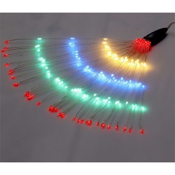 Tűzijáték stílusú 8 programos/távirányítós/több színű/120db LED-es/2xAA elemes fénydekoráció (250-08)