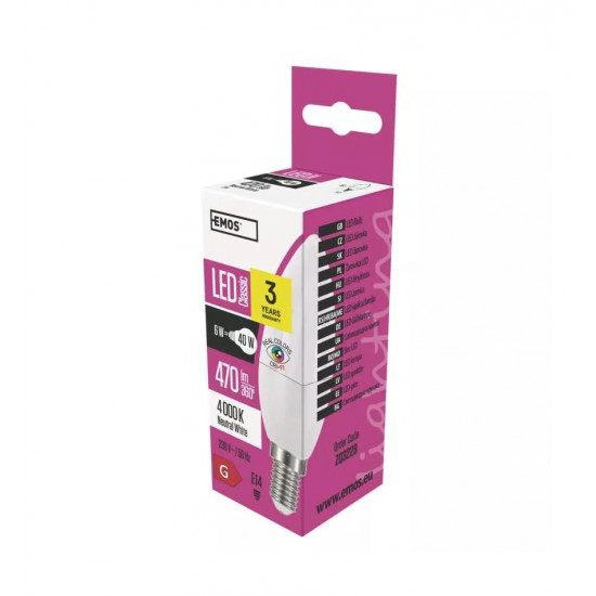 Emos classic CANDLE 40W 470lumen E14 LED gyertya izzó (ZQ3228) Emos classic CANDLE 40W 470lumen E14 LED gyertya izzó (ZQ3228)