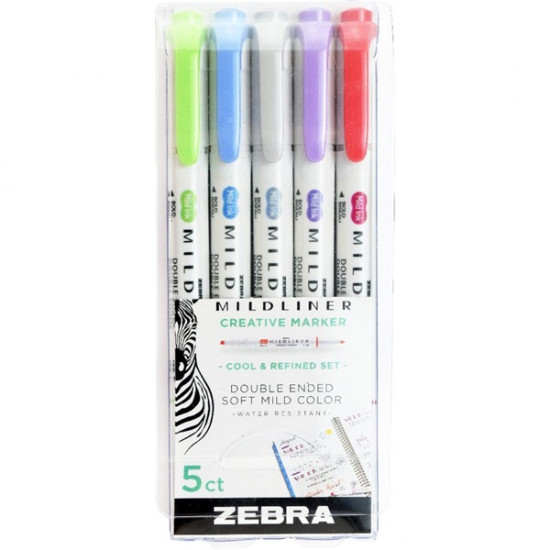 Zebra Mildliner Cool&Refined 5db-os kettős végű szövegkiemelő készlet (78205) Zebra Mildliner Cool&Refined 5db-os kettős végű szövegkiemelő készlet (78205)