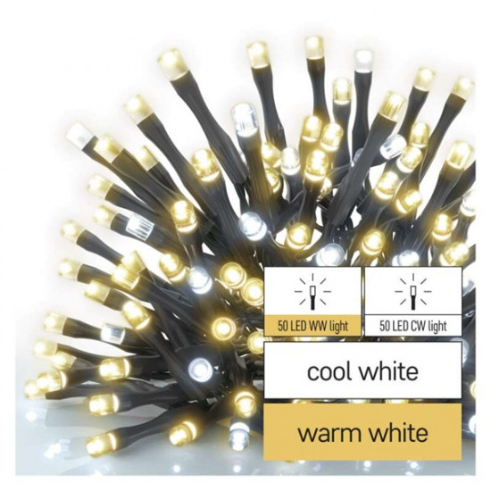 Emos D1AN01 10m 100LED IP44 melegfehér-hidegfehér/id CNT - fényfüzér Emos D1AN01 10m 100LED IP44 melegfehér-hidegfehér/id CNT - fényfüzér