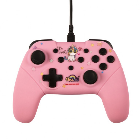 KONIX - UNIK Be Funky Nintendo Switch/PC Vezetékes kontroller - Rózsaszín (KX-UNIK-SW-PAD-FUNKY) KONIX - UNIK Be Funky Nintendo Switch/PC Vezetékes kontroller - Rózsaszín (KX-UNIK-SW-PAD-FUNKY)