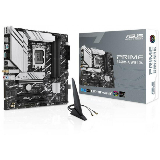 ASUS PRIME B760M-A WIFI D4 INTEL Z760 mATX alaplap ASUS PRIME B760M-A WIFI D4 INTEL Z760 mATX alaplap