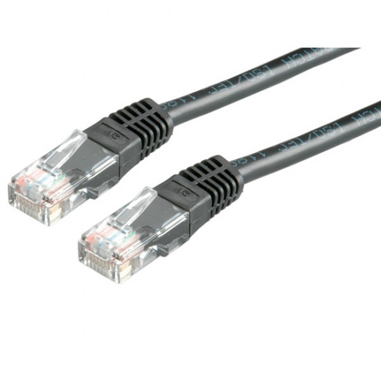 ROLINE kábel, UTP, CAT5e, 0,5m, fekete ROLINE kábel, UTP, CAT5e, 0,5m, fekete