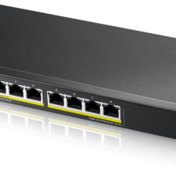 ZYXEL Switch 8x1000Mbps (8xPOE), Fémházas, Menedzselhető (8GbE port), GS1915-8EP-EU0101F