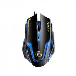 APEDRA Vezetékes egér optikai, gaming A9, 3200dpi, USB, Fekete(APEDRA A9)