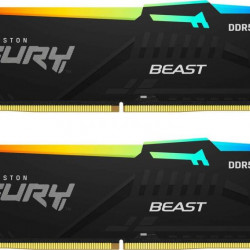 KINGSTON FURY Memória DDR5 64GB 6000MHz CL36 DIMM (Kit of 2) Beast RGB EXPO