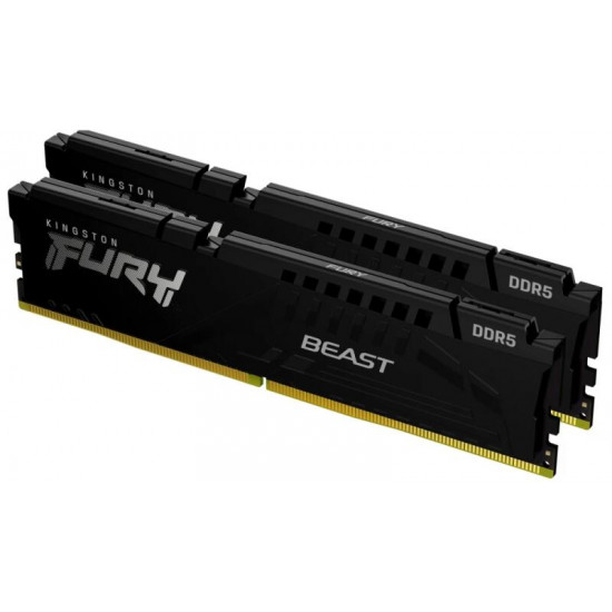 KINGSTON FURY Memória DDR5 16GB 6000MHz CL36 DIMM (Kit of 2) Beast Black EXPO