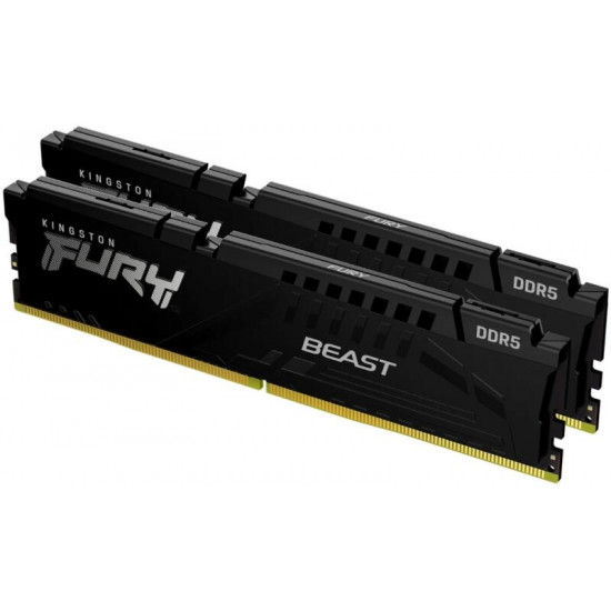 KINGSTON FURY Memória DDR5 64GB 6000MHz CL36 DIMM (Kit of 2) Beast Black EXPO KINGSTON FURY Memória DDR5 64GB 6000MHz CL36 DIMM (Kit of 2) Beast Black EXPO