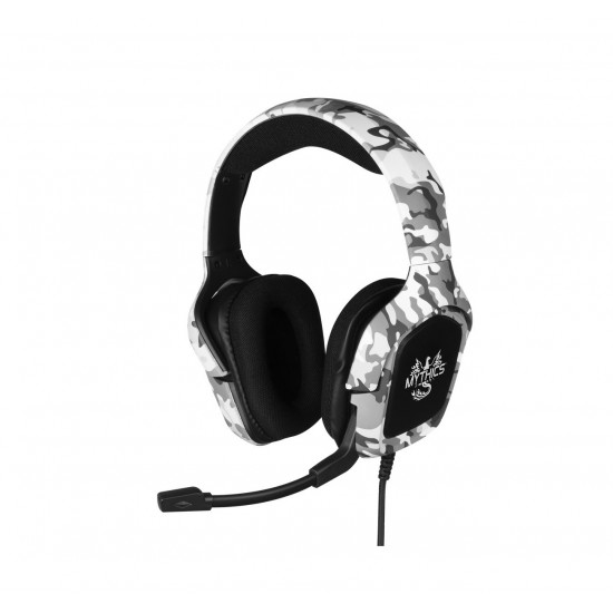 KONIX MYTHICS Ares Camo Vezetékes Gaming Stereo Mikrofonos Fejhallagtó - Fehér-terepmintás (KX-MT-ARES-UNIV)