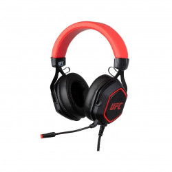 KONIX UFC Vezetékes Gaming 7.1 Stereo Mikrofonos Fejhallgató - Fekete/Piros (KX-UFC-PGHR-PC)