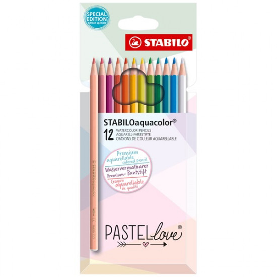 Stabilo aquacolor Pastellove 12 db-os színes ceruza készlet Stabilo aquacolor Pastellove 12 db-os színes ceruza készlet