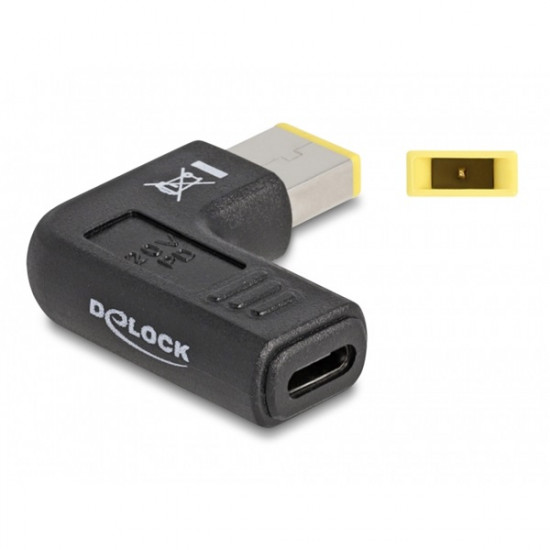 Delock Laptop töltőkábel adapter USB Type-C anya - Lenovo 11,0 x 4,5 mm apa 90 fokban hajlított (60003) Delock Laptop töltőkábel adapter USB Type-C anya - Lenovo 11,0 x 4,5 mm apa 90 fokban hajlított (60003)