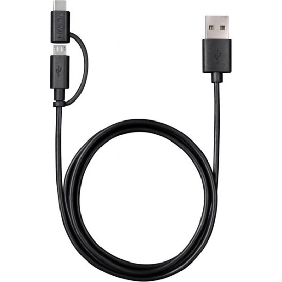 Varta 1m 2in1 USB - microUSB/Type C fekete adat- és töltőkábel (57948101401) Varta 1m 2in1 USB - microUSB/Type C fekete adat- és töltőkábel (57948101401)