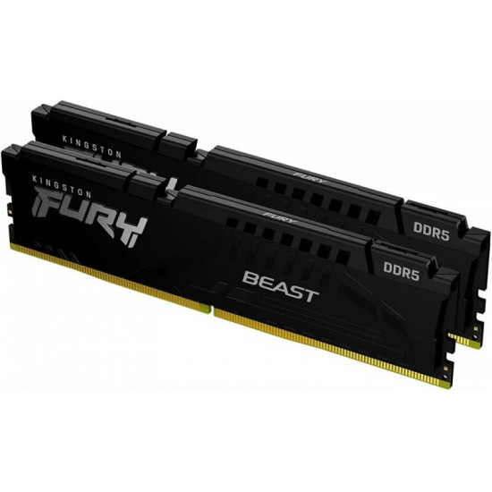 KINGSTON FURY Memória DDR5 32GB 5600MHz CL36 DIMM (Kit of 2) Beast Black KINGSTON FURY Memória DDR5 32GB 5600MHz CL36 DIMM (Kit of 2) Beast Black
