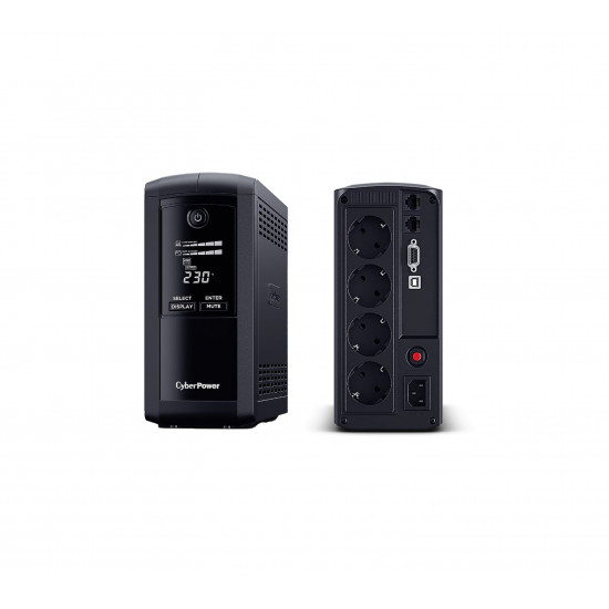 CYBERPOWER 700VA 390W 230V szünetmentes tápegység + USB LINE-INTERACTIVE (VP700ELCD) CYBERPOWER 700VA 390W 230V szünetmentes tápegység + USB LINE-INTERACTIVE (VP700ELCD)