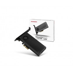 Axagon PCIE NVME+NGFF M.2 SSD adapter fekete (PCEM2-DC)