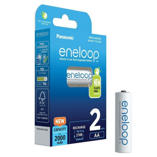 Panasonic Eneloop AA 2000mAh ceruza akkumulátor 2db (BK-3MCDE/2BE) Panasonic Eneloop AA 2000mAh ceruza akkumulátor 2db (BK-3MCDE/2BE)