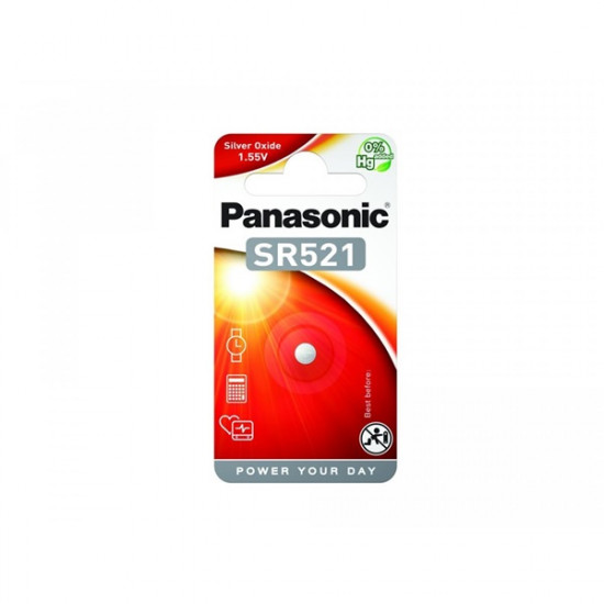 Panasonic SR-521 1,55V ezüst-oxid óraelem 1db/csomag Panasonic SR-521 1,55V ezüst-oxid óraelem 1db/csomag