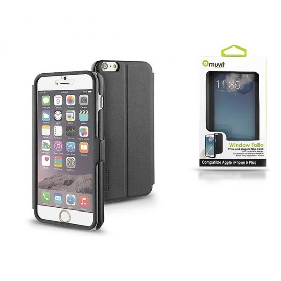 Muvit Window Folio iPhone 6 Plus hátlap tok fekete (I-MUEYF0007) Muvit Window Folio iPhone 6 Plus hátlap tok fekete (I-MUEYF0007)