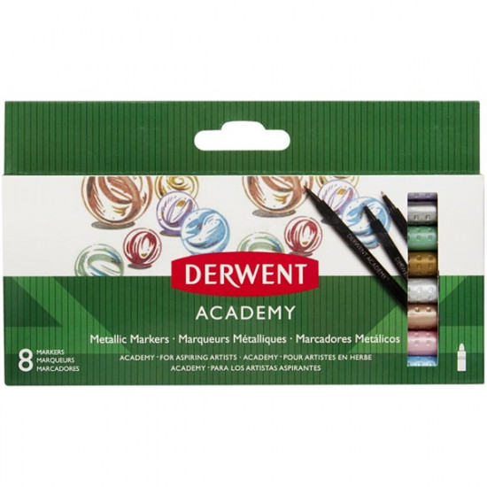 Derwent Academy 8db-os metál színű filckészlet (98212) Derwent Academy 8db-os metál színű filckészlet (98212)