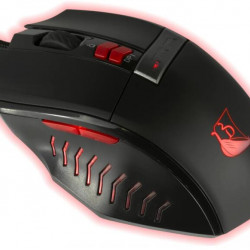 KONIX - DRAKKAR PC Runemaster Evo Egér Vezetékes Gaming 2500DPI, Fekete-Piros