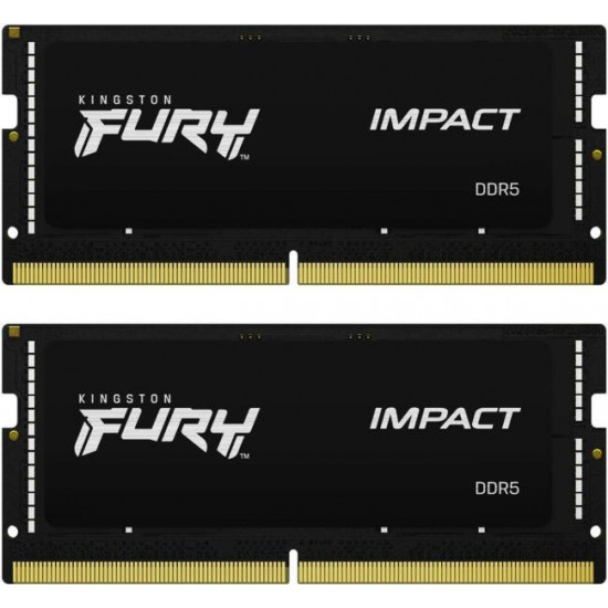 KINGSTON FURY NB memória DDR5 64GB 5600MHz CL40 SODIMM (Kit of 2) Impact PnP KINGSTON FURY NB memória DDR5 64GB 5600MHz CL40 SODIMM (Kit of 2) Impact PnP
