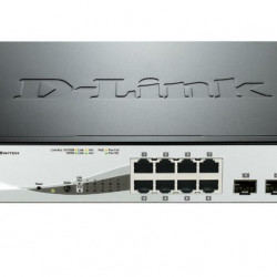 D-LINK Switch 8x1000Mbps(8xPOE) + 2xGigabit SFP Menedzselhető Rackes, DGS-1210-08P/E