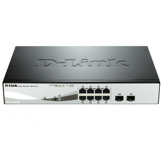 D-LINK Switch 8x1000Mbps(8xPOE) + 2xGigabit SFP Menedzselhető Rackes, DGS-1210-08P/E D-LINK Switch 8x1000Mbps(8xPOE) + 2xGigabit SFP Menedzselhető Rackes, DGS-1210-08P/E