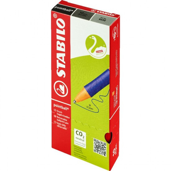 Stabilo pointball 10db/csomag piros nyomógombos golyóstoll (6030/40B10) Stabilo pointball 10db/csomag piros nyomógombos golyóstoll (6030/40B10)