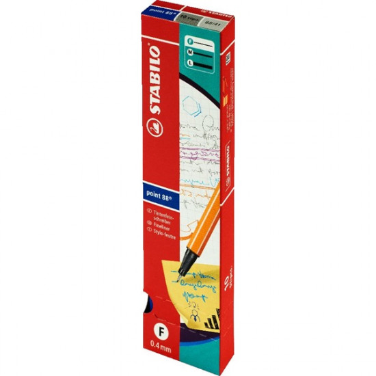 Stabilo point 88 10db/csomag kék tűfilc (88/41B10) Stabilo point 88 10db/csomag kék tűfilc (88/41B10)