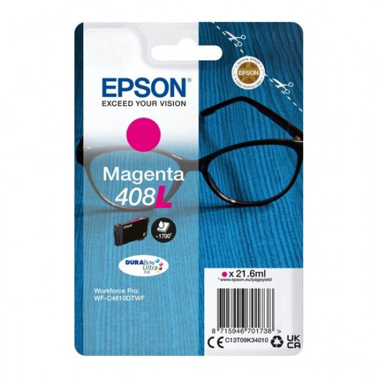 Epson 408L DURABrite Ultra tintapatron magenta (C13T09K34010)