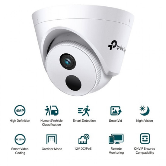 TP-LINK VIGI C440I(2.8mm) 4 Megapixel, 2.8mm Objektív, IP Kamera beltéri éjjellátó kamera TP-LINK VIGI C440I(2.8mm) 4 Megapixel, 2.8mm Objektív, IP Kamera beltéri éjjellátó kamera