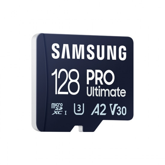 SAMSUNG 128GB PRO Ultimate microSD, Class 10, V30, A2, Grade 3 (U3), R200/W130 Memóriakártya SAMSUNG 128GB PRO Ultimate microSD, Class 10, V30, A2, Grade 3 (U3), R200/W130 Memóriakártya