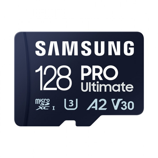 SAMSUNG 128GB PRO Ultimate microSD, Class 10, V30, A2, Grade 3 (U3), R200/W130 Memóriakártya SAMSUNG 128GB PRO Ultimate microSD, Class 10, V30, A2, Grade 3 (U3), R200/W130 Memóriakártya