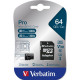 Verbatim 64GB microSDXC UHS-I Pro memóriakártya + adapter (47042) Verbatim 64GB microSDXC UHS-I Pro memóriakártya + adapter (47042)