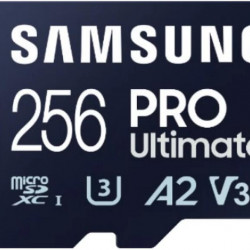SAMSUNG 256GB PRO Ultimate microSD, Class 10, V30, A2, Grade 3 (U3), R200/W130 Memóriakártya
