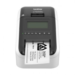 BROTHER Címkenyomtató QL-820NWBC, asztali, thermál, 2 színű nyomtatás, WiFi/LAN/Bluetooth/USB, 148mm/mp, 300dpi,