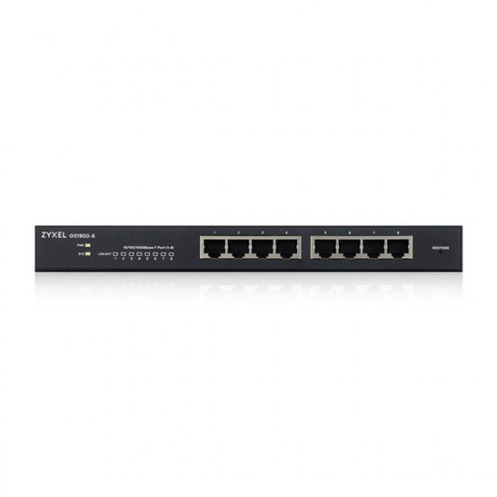 ZYXEL GS1900-8-EU0102F Switch 8x1000Mbps, Fémházas, Menedzselhető (8GbE port) ZYXEL GS1900-8-EU0102F Switch 8x1000Mbps, Fémházas, Menedzselhető (8GbE port)