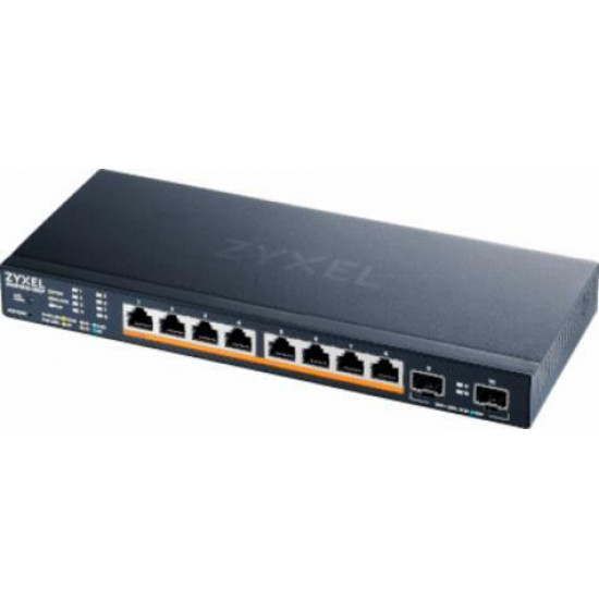 ZYXEL Switch 8-port 2.5GbE, 2 SFP+ Smart Switch, hybird mode, NebulaFlex Cloud, XMG1915-10E-EU0101F