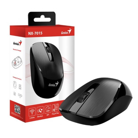 MOU-Genius NX-7015 Black wireless egér