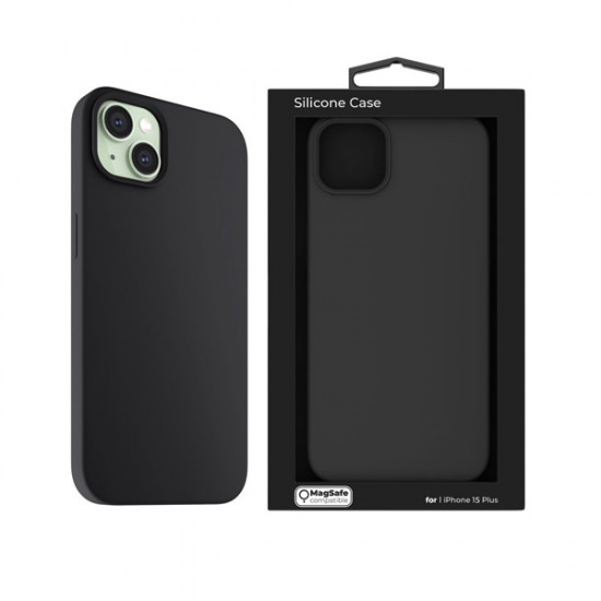 NextOne IPH-15PLUS-MAGCASE-BLACK iPhone 15 Plus fekete szilikon MagSafe hátlap NextOne IPH-15PLUS-MAGCASE-BLACK iPhone 15 Plus fekete szilikon MagSafe hátlap