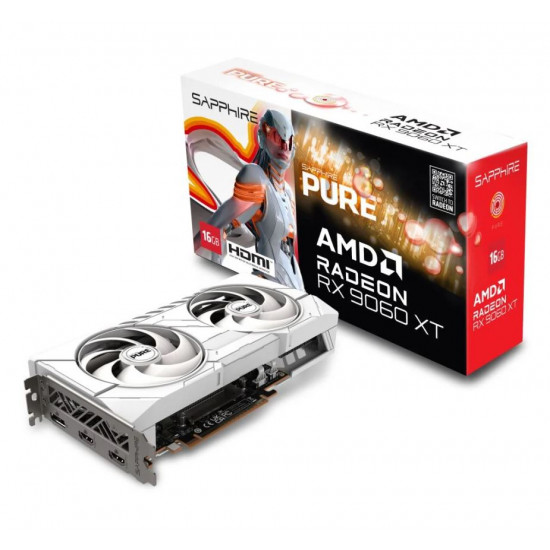 Sapphire RX 9060 XT 16GD6 Pure videokártya Sapphire RX 9060 XT 16GD6 Pure videokártya