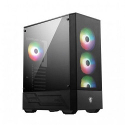 MSI FORGE 112R, 4xARGB ventilátor, Tápegység nélkül, üvegfalú, fekete Ház Midi ATX