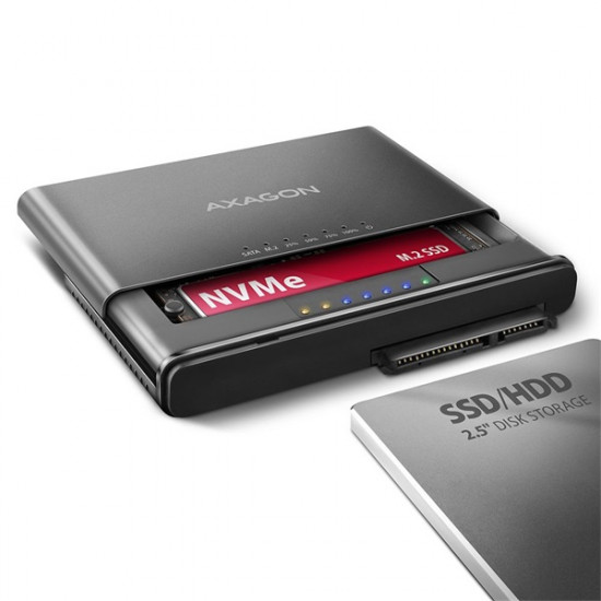 Axagon ADSA-CC USB-C 10Gbps NVMe M.2/SATA 2,5 Axagon ADSA-CC USB-C 10Gbps NVMe M.2/SATA 2,5