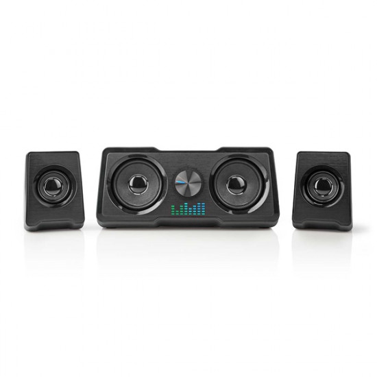 Nedis GSPR21022BK gamer hangszóró készlet, csatornák: 2.2, USB tápellátás, 3,5 mm jack, 48 W, LED, hangerőszabályozó