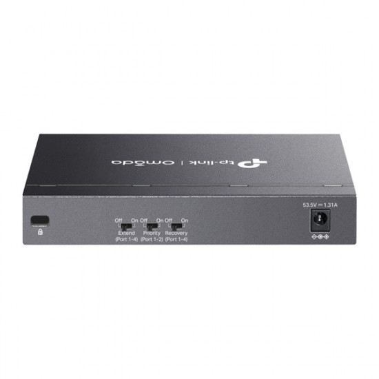 TP-LINK DS106P Switch 6x100Mbps(4xPOE+) Fémházas (Omada) TP-LINK DS106P Switch 6x100Mbps(4xPOE+) Fémházas (Omada)