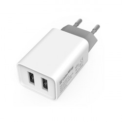 COLORWAY Hálózati töltő, AC Charger 2USB AUTO ID 2.1A (10W) white (CW-CHS015-WT)