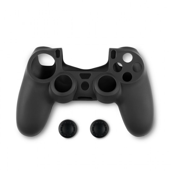 Spartan Gear 2808143 PS4 kontroller szilikon skin fekete + hüvelykujj csúszásgátló Spartan Gear 2808143 PS4 kontroller szilikon skin fekete + hüvelykujj csúszásgátló
