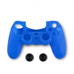 Spartan Gear 2808145 PS4 kontroller szilikon skin kék + hüvelykujj csúszásgátló
